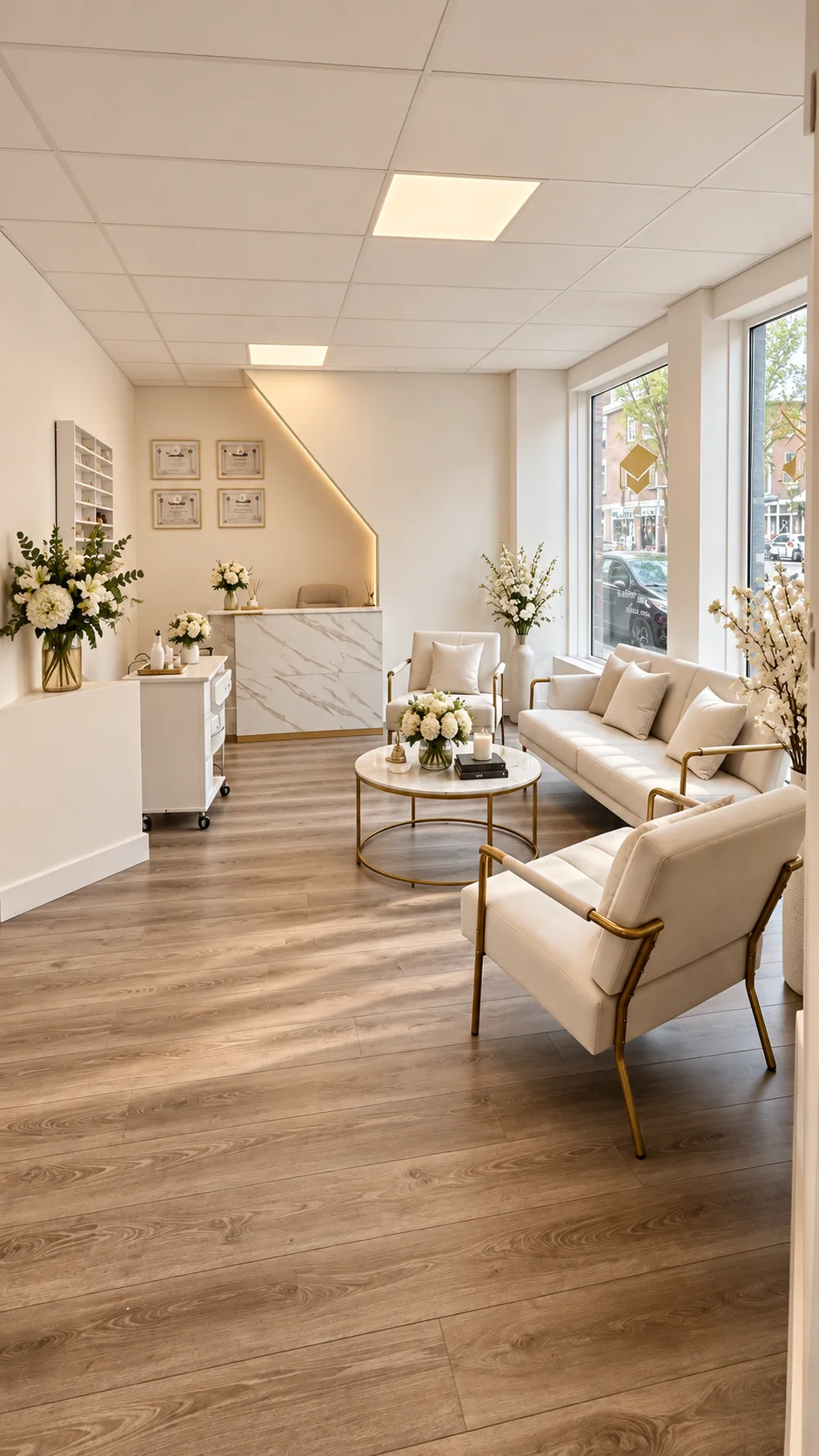 Interieur van Nili Academy beautysalon in Voorburg